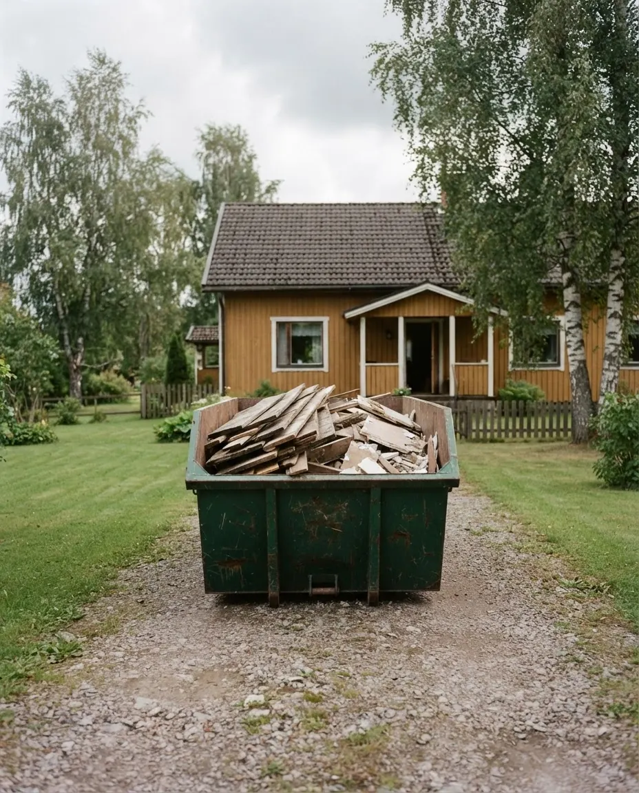Konteiner eramaja hoovis